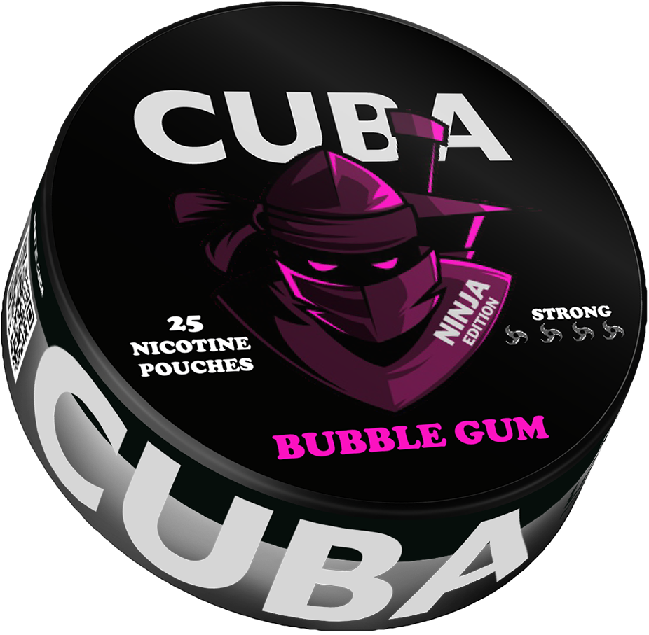 Cuba Ninja Bubble Gum-Nicotine Pouches-Gigasnus.com