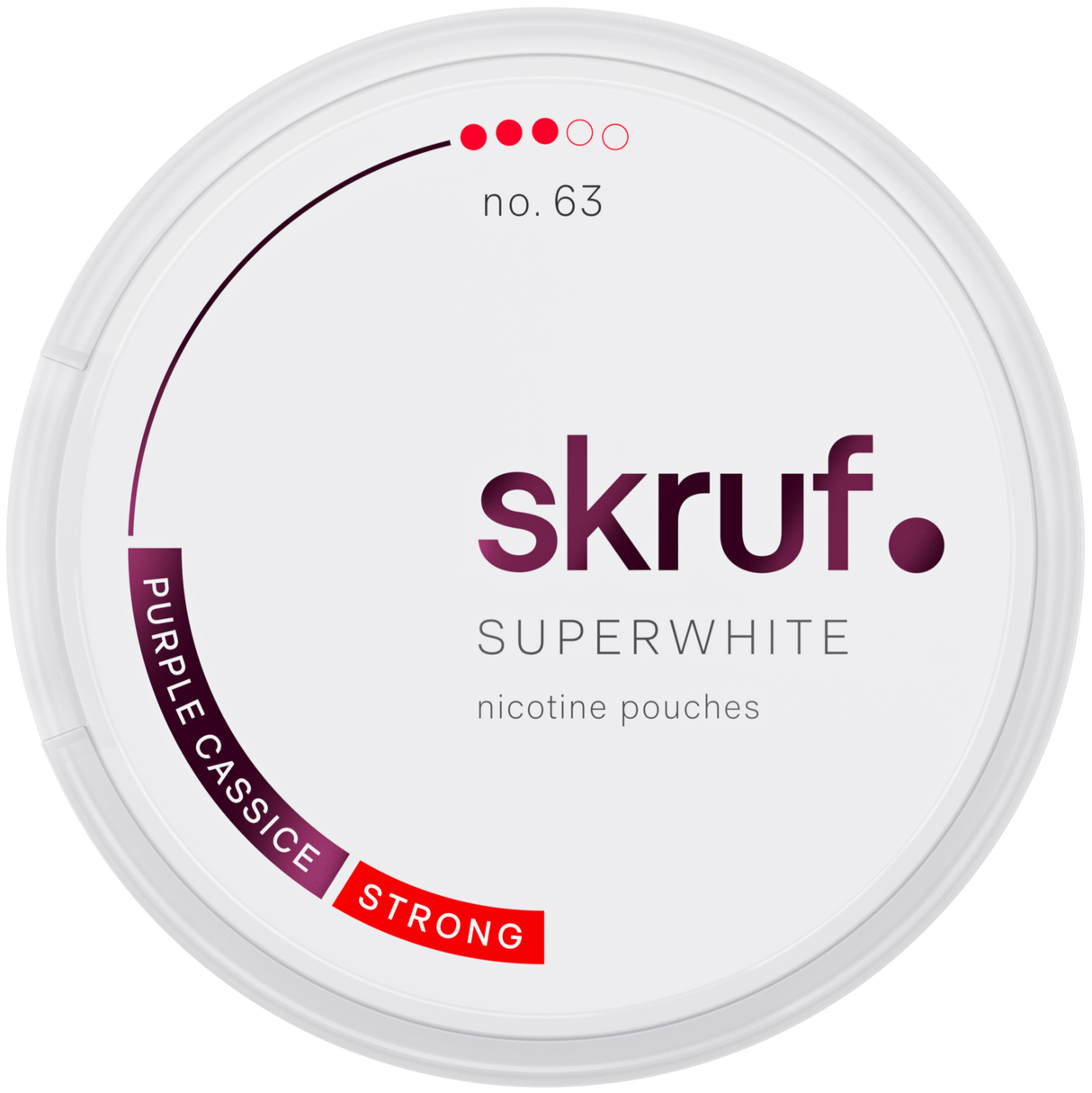 Skruf Superwhite Purple Cassice No.63-Nicotine Pouches-Gigasnus.com