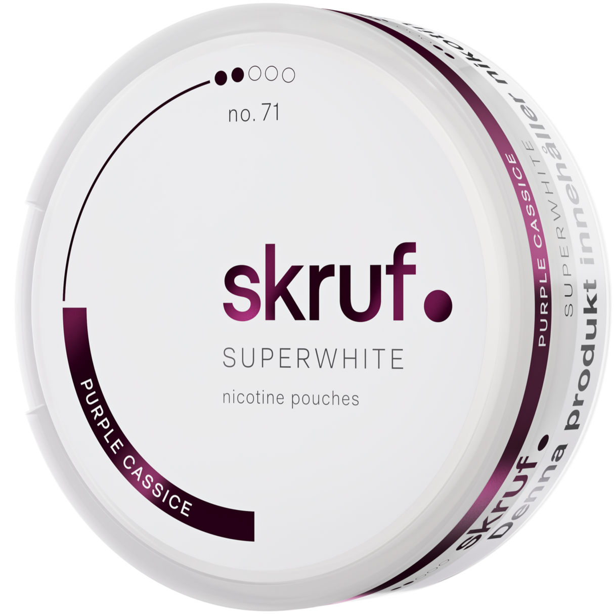 Skruf Superwhite Purple Cassice No.71-Nicotine Pouches-Gigasnus.com