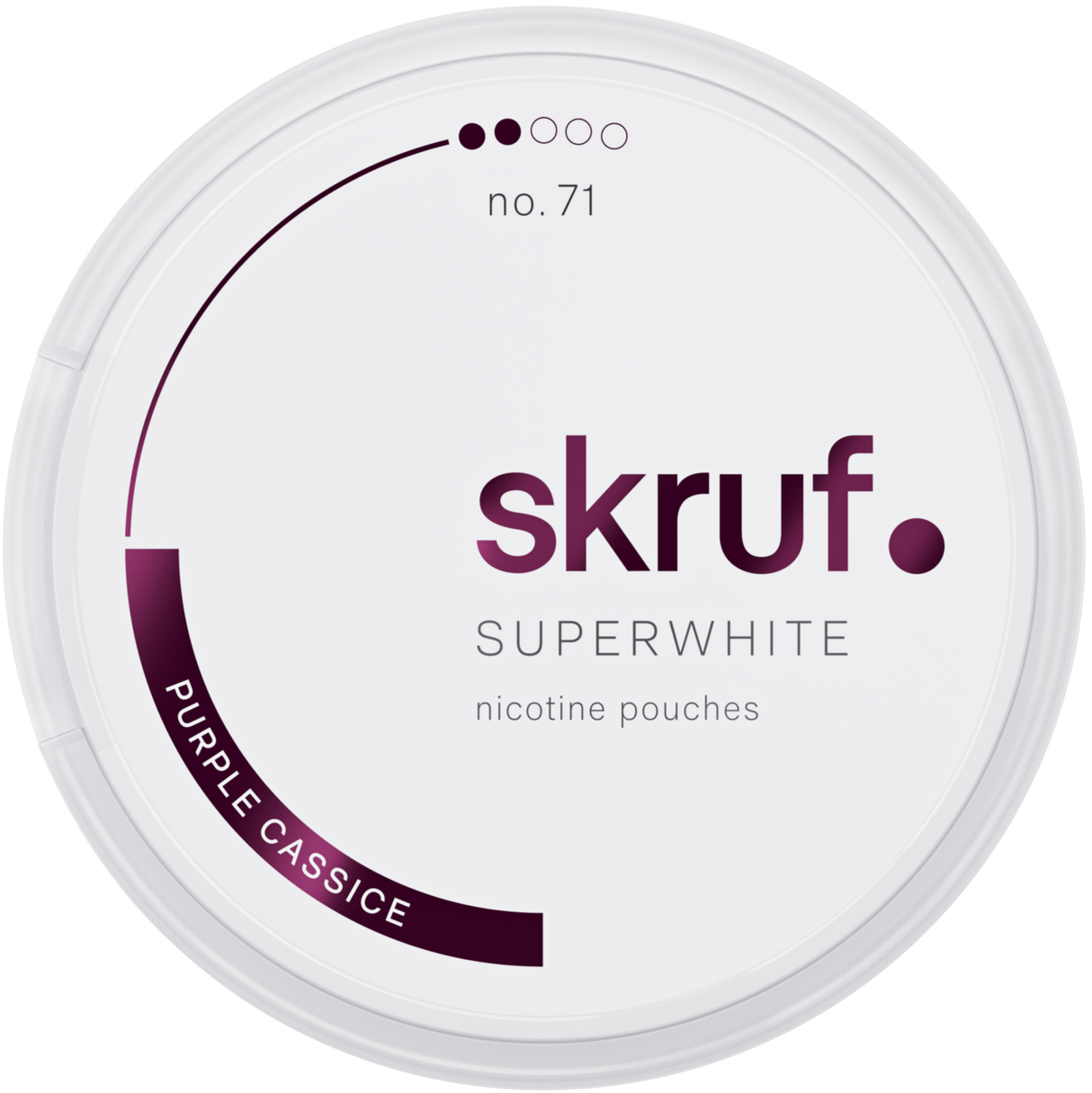 Skruf Superwhite Purple Cassice No.71-Nicotine Pouches-Gigasnus.com