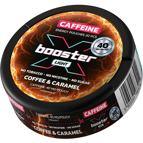 X-Booster Coffee & Caramel 40 mg-Koffein Pouches-Gigasnus.com