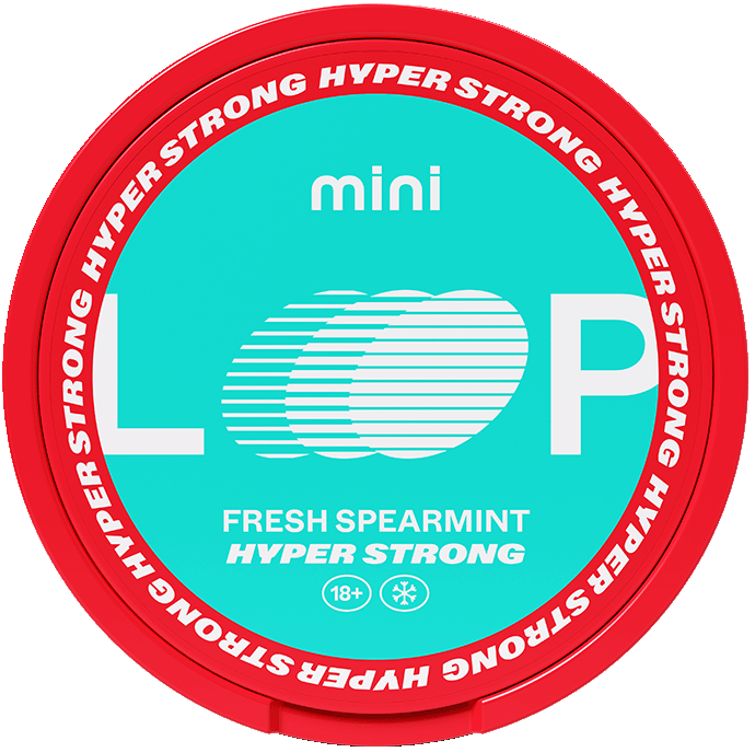 LOOP Fresh Spearmint Mini Hyper Strong-Nicotine Pouches-Gigasnus.com