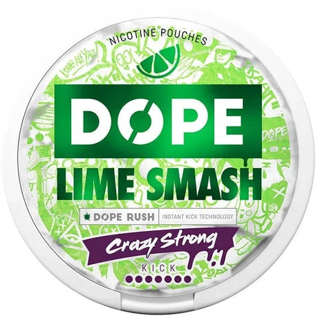DOPE Lime Smash Crazy Strong-Nicotine Pouches-Gigasnus.com