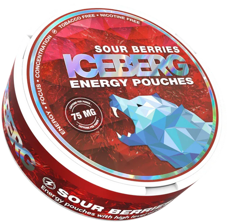 Iceberg Energy Sour Berries 75 mg-Koffein Pouches-Gigasnus.com