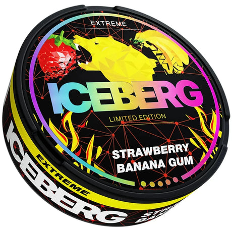 Iceberg Strawberry Banana Gum-Nicotine Pouches-Gigasnus.com