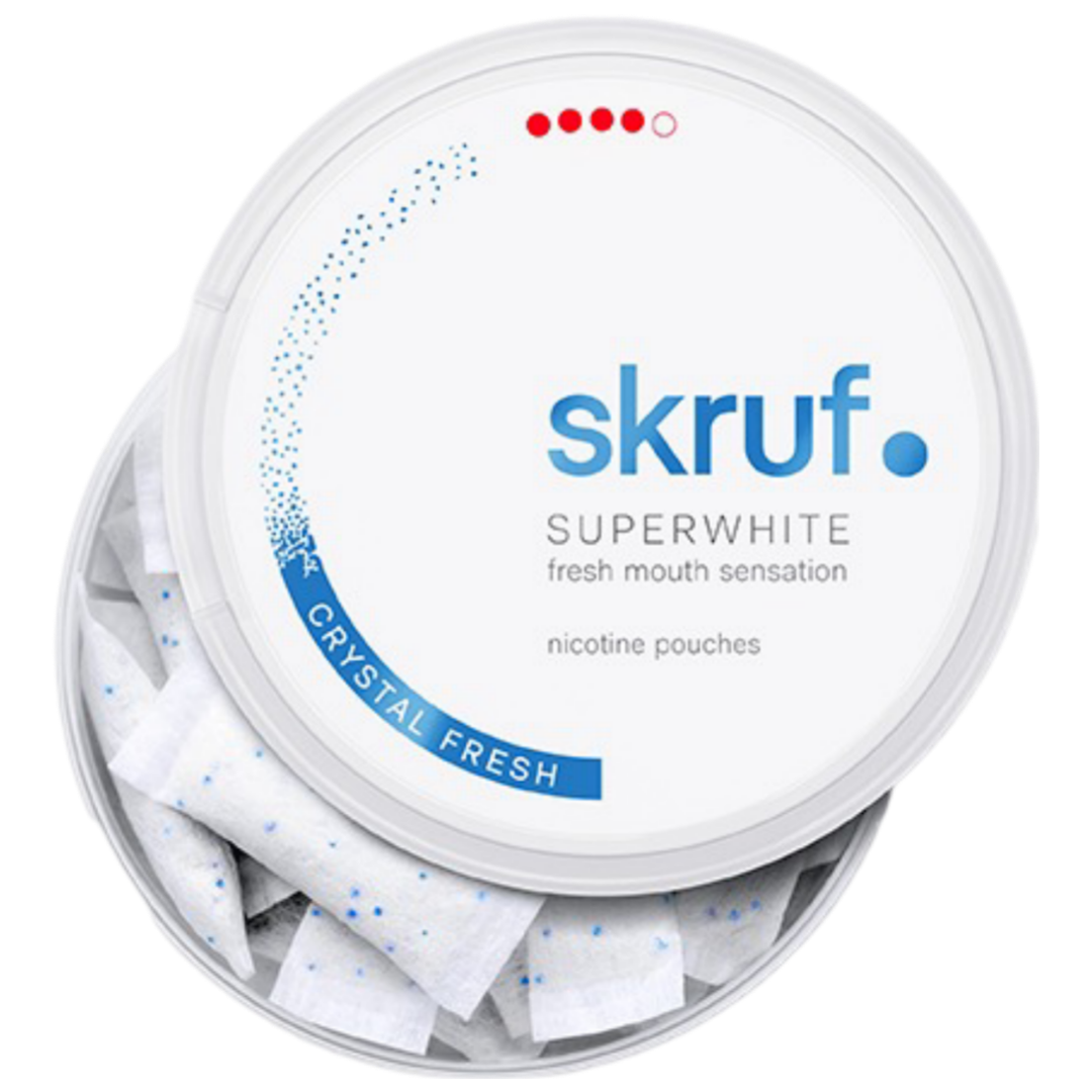 Skruf Superwhite Crystal Fresh-Nicotine Pouches-Gigasnus.com