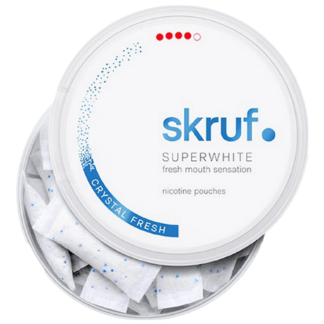 Skruf Superwhite Crystal Fresh-Nicotine Pouches-Gigasnus.com