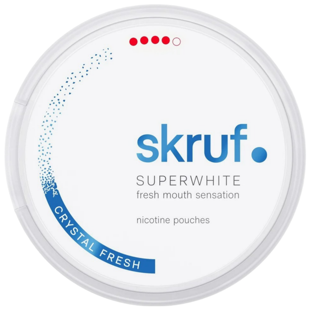 Skruf Superwhite Crystal Fresh-Nicotine Pouches-Gigasnus.com