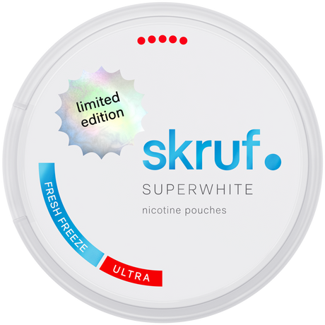Skruf Superwhite Fresh Freeze-Nicotine Pouches-Gigasnus.com