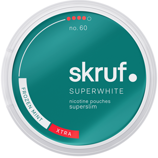 Skruf Superwhite Frozen Mint No.60-Nicotine Pouches-Gigasnus.com
