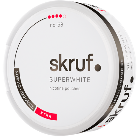 Skruf Superwhite Nordic No.58-Nicotine Pouches-Gigasnus.com