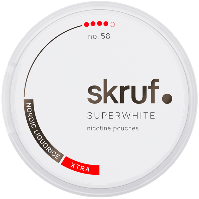 Skruf Superwhite Nordic No.58-Nicotine Pouches-Gigasnus.com