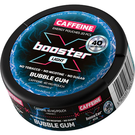 X-Booster Bubble Gum 40 mg-Koffein Pouches-Gigasnus.com