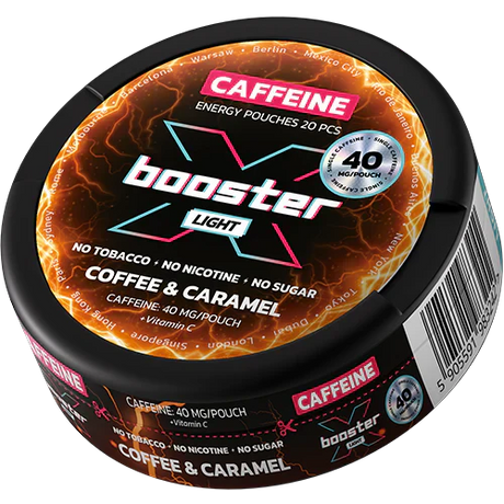X-Booster Coffee & Caramel 40 mg-Koffein Pouches-Gigasnus.com