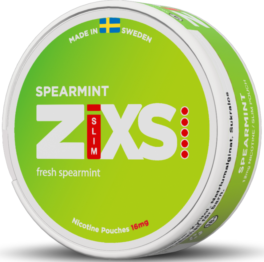 Zixs Spearmint Slim-Nicotine Pouches-Gigasnus.com